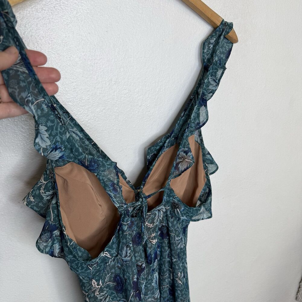 For Love And Lemons Green Floral Mini Dress - Picture 7 of 13